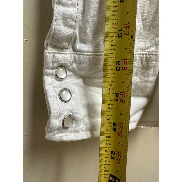 We the Free Size Small Over size 100% Cotton Off White Cream Button Down Top - Picture 9 of 14